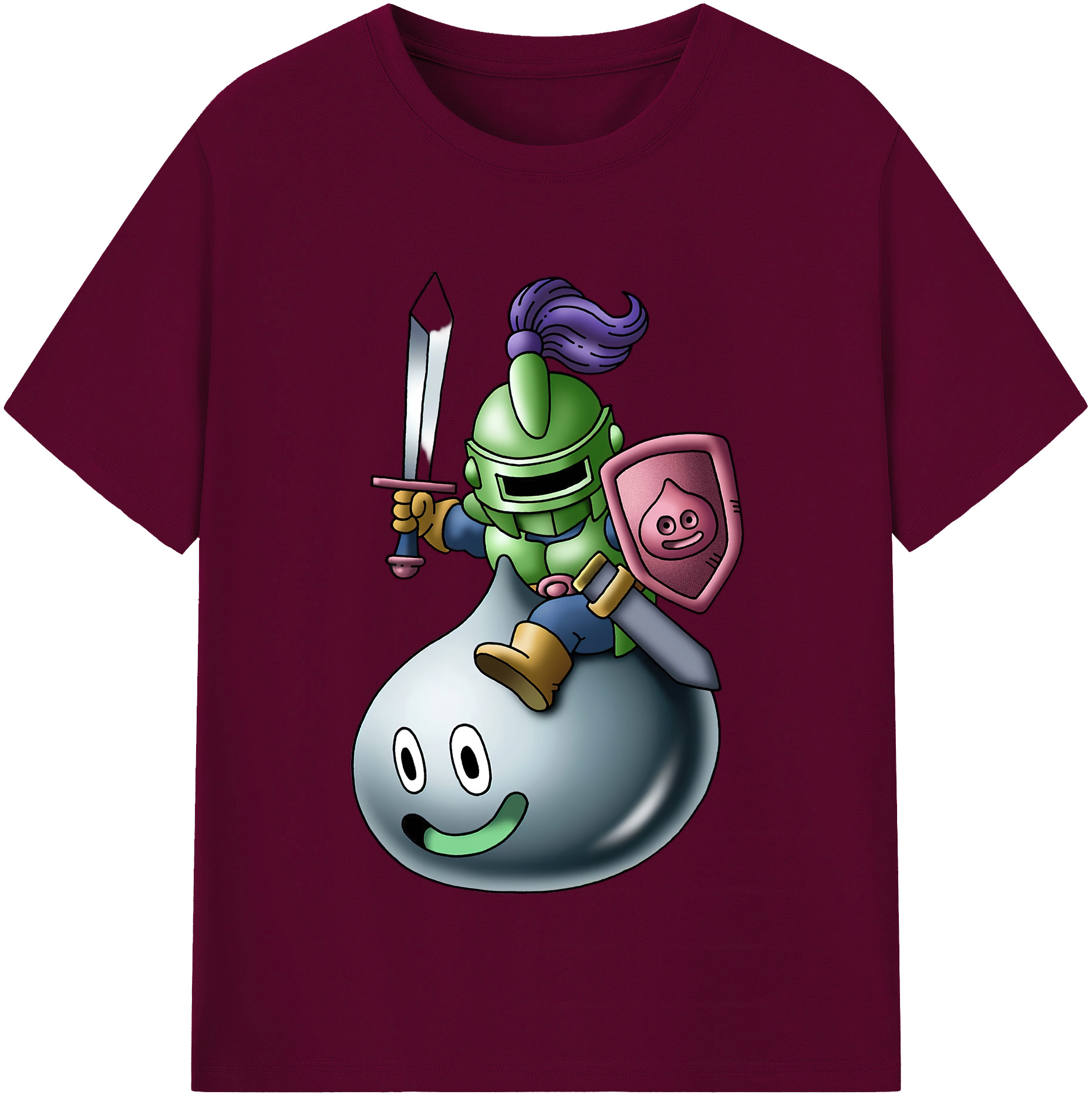 （画像用） ドラゴンクエスト Doragon Kuesuto Dragon Quest レディースカジュアルプリントTシャツ（綿100％）